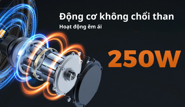 Xe đạp trợ lực Engwe T14 - Động cơ mạnh mẽ